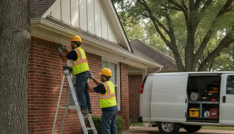 Plumber repairing a pipe in Tulsa, OK for plumbing repair service