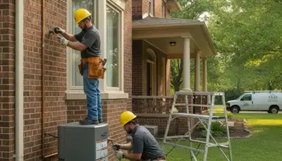 Tulsa, OK plumber repairing a residential pipe for plumbing repair service