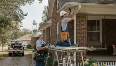 Tulsa, OK plumber repairing a residential pipe for plumbing service