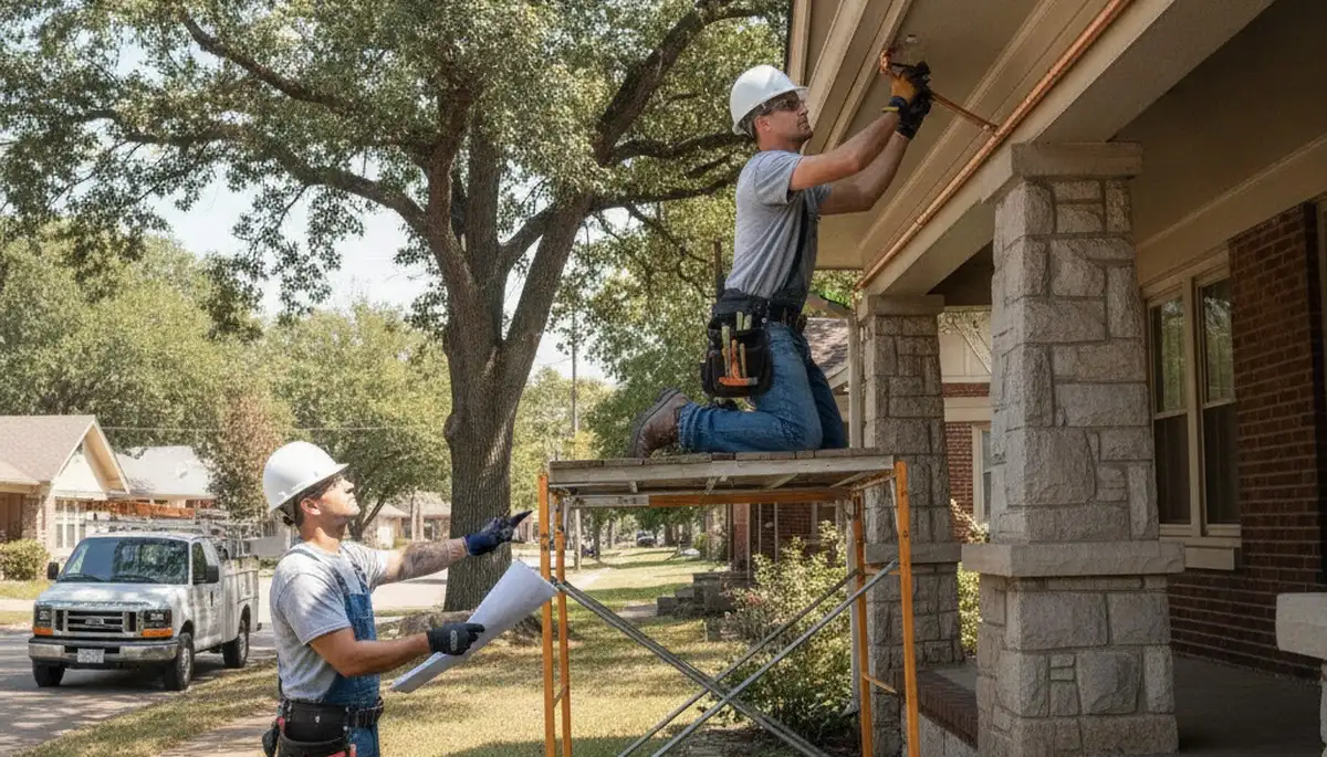 Tulsa, OK plumbing repair technician fixing a residential leak on a service call