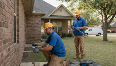 Tulsa, OK plumber repairing a residential leak for plumbing service on plumberstulsaok-new.com