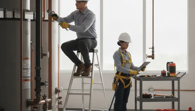 Tulsa, OK plumber repairing a home pipe leak for fast plumbing repair service