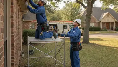 Tulsa, OK plumber repairing a residential pipe for plumbing service