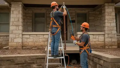 Plumber repairing a leak in Tulsa, OK for residential plumbing service