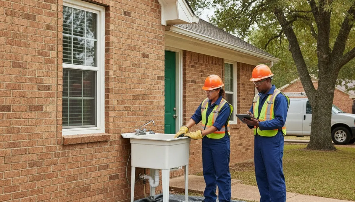 Tulsa, OK plumber repairing a plumbing system for residential service at Plumbers Tulsa OK