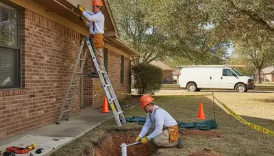 Tulsa, OK plumber repairing a residential plumbing leak for local home service customers