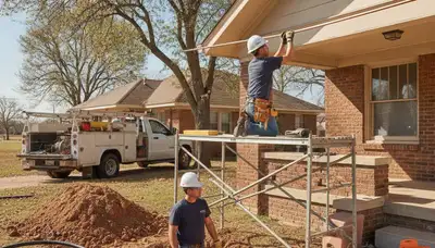 Tulsa, OK plumber repairing a residential plumbing issue for a local home service call