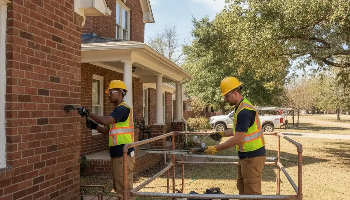 Professional Tulsa, OK plumber repairing a residential plumbing issue for local service customers
