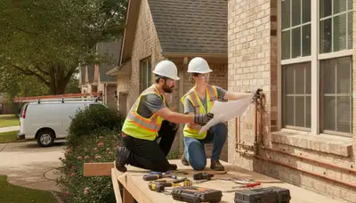 Tulsa OK plumber repairing a residential pipe leak for local plumbing service