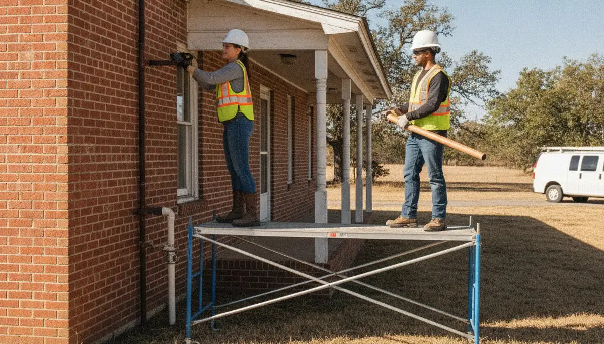 Tulsa, OK plumber repairing a residential pipe for plumbing repair services