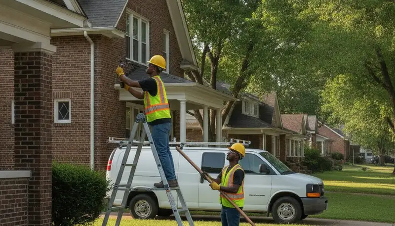 Tulsa, OK plumber repairing a plumbing fixture for a local home service call