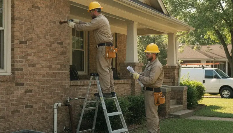 Tulsa, OK plumber repairing residential plumbing for a local plumbing service