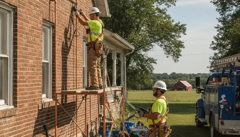 Tulsa, OK plumber repairing a residential plumbing leak for local emergency service