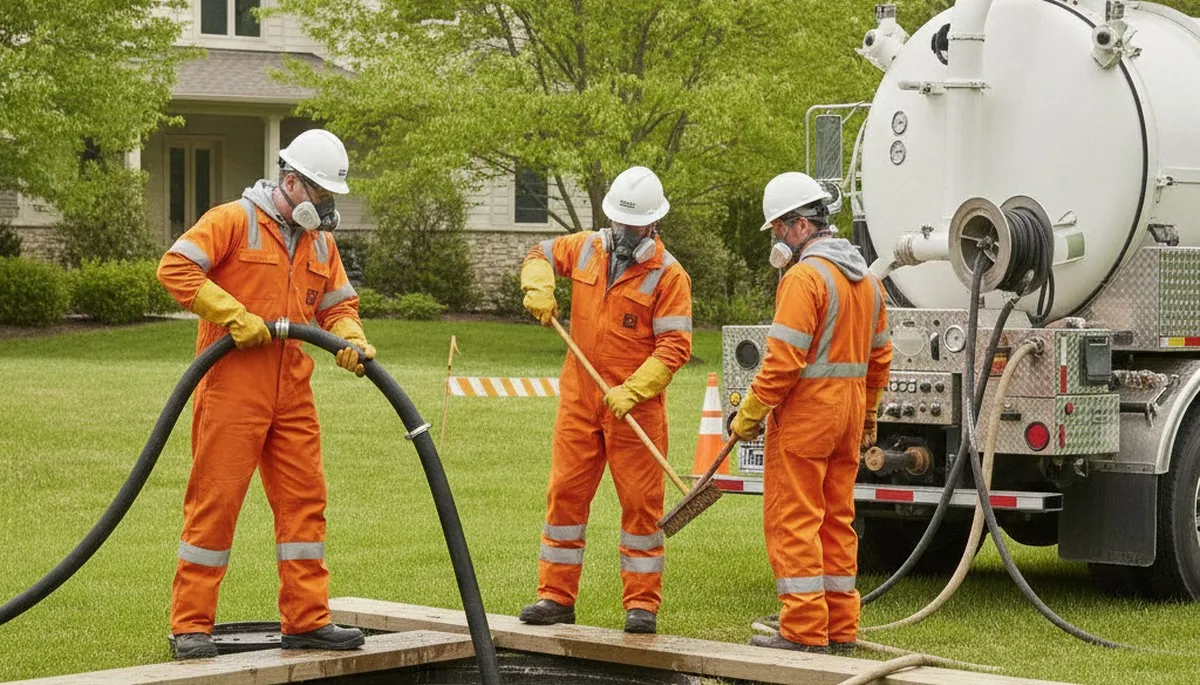 Septic tank cleaning service for Tulsa, OK home by professional plumber