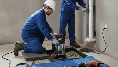 Sump pump installation for Tulsa, OK homes by On Call Plumbers to prevent basement flooding
