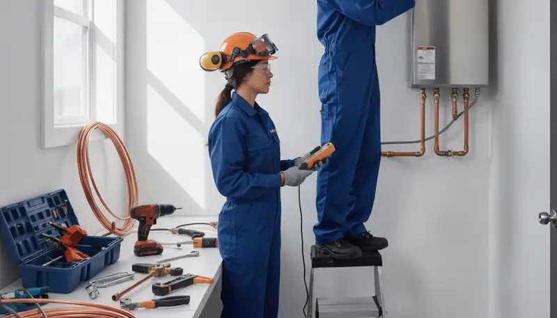 Tankless water heater installation for Tulsa, OK plumbing repair service