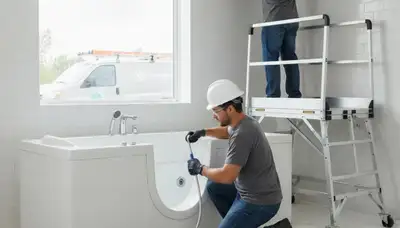 Walk-in tub installation for safer bathing in Tulsa, OK by On Call Plumbers