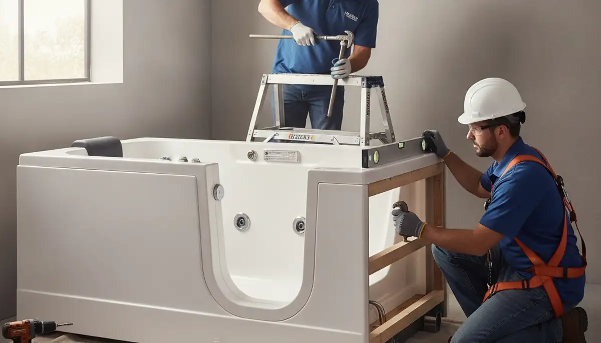 Walk-in tub installation by Tulsa, OK plumber for safer, accessible bathing in home